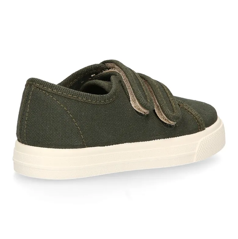 Zapatilla niños sin cordones en lona ALGODÓN RECY en colores de moda.