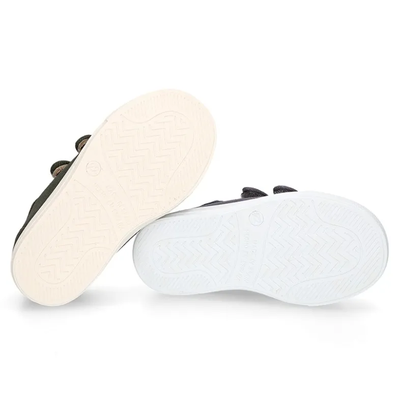 Zapatilla niños sin cordones en lona ALGODÓN RECY en colores de moda.
