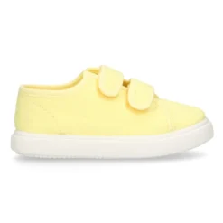 Zapatilla niños sin cordones en lona algodón LIMÓN.
