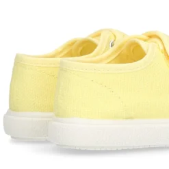 Zapatilla niños sin cordones en lona algodón LIMÓN.