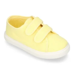 Zapatilla niños sin cordones en lona algodón LIMÓN.