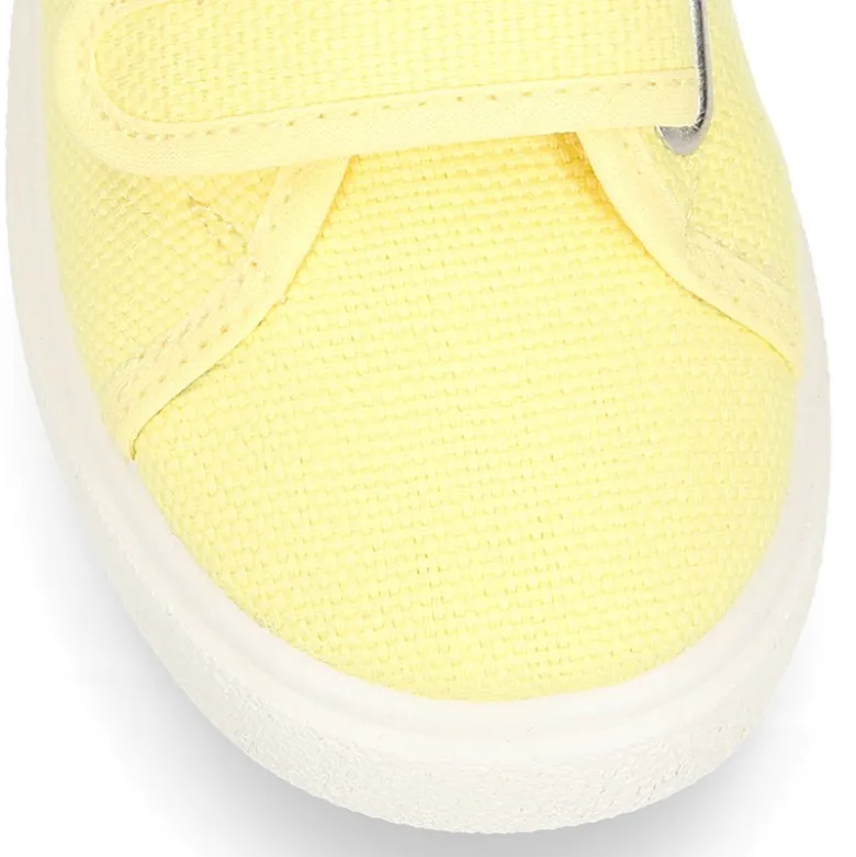 Zapatilla niños sin cordones en lona algodón LIMÓN.