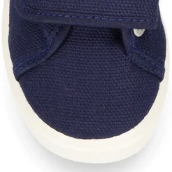 Zapatilla niños sin cordones en lona algodón MARINO.