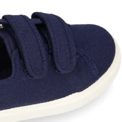 Zapatilla niños sin cordones en lona algodón MARINO.