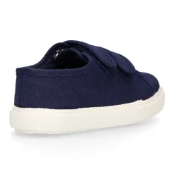 Zapatilla niños sin cordones en lona algodón MARINO.