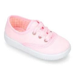 Zapatilla niños tipo bamba en lona con cordones VICHY.