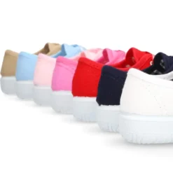 Zapatilla niños tipo bamba en lona con cordones VICHY.