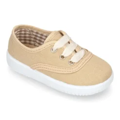 Zapatilla niños tipo bamba en lona con cordones VICHY.