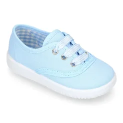 Zapatilla niños tipo bamba en lona con cordones VICHY.