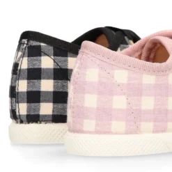 Zapatilla niños tipo con cordones y puntera en VICHY.