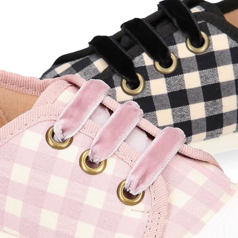 Zapatilla niños tipo con cordones y puntera en VICHY.