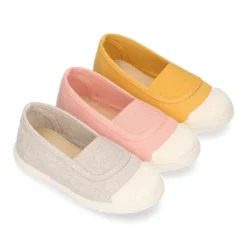 Zapatilla niños tipo GIMNASIA en lona con puntera.