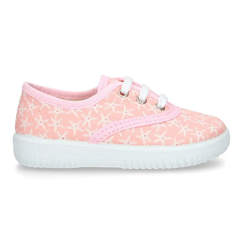 Zapatilla o Bamba en lona con ESTRELLAS DE MAR.