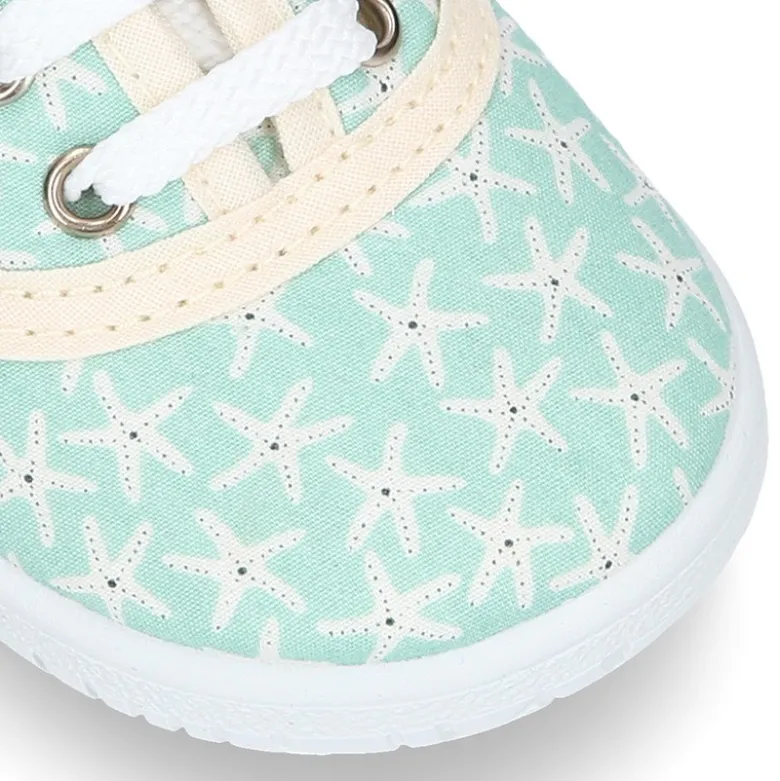 Zapatilla o Bamba en lona con ESTRELLAS DE MAR.