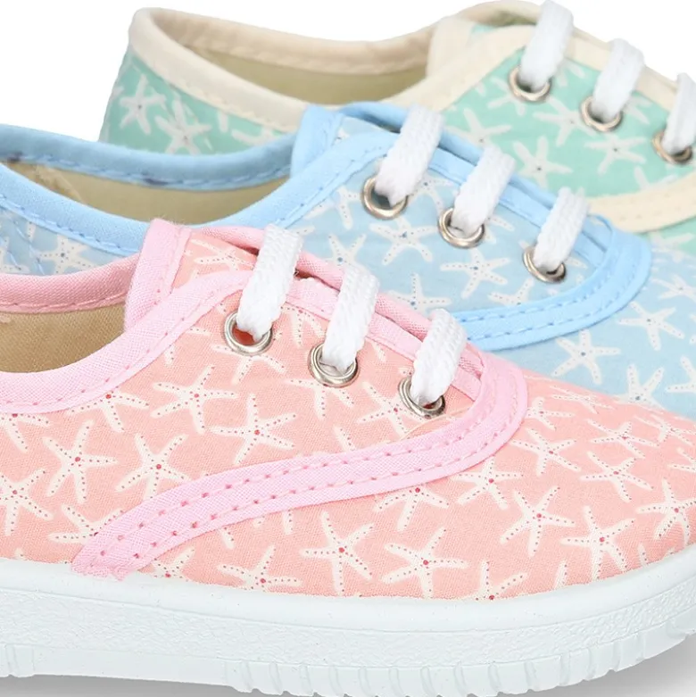 Zapatilla o Bamba en lona con ESTRELLAS DE MAR.