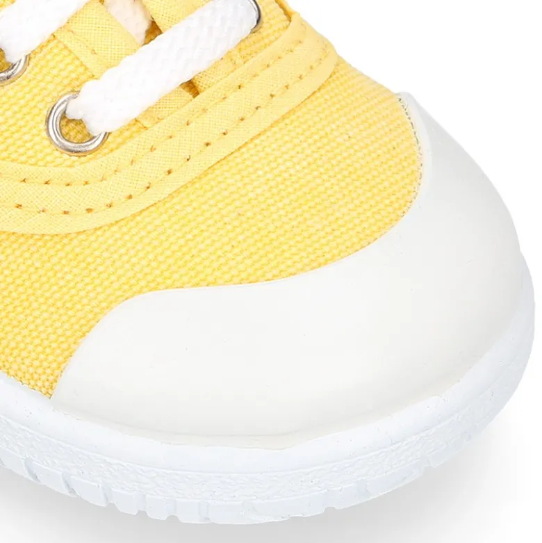 Zapatilla o Bamba niño con cordones en lona con PUNTERA.