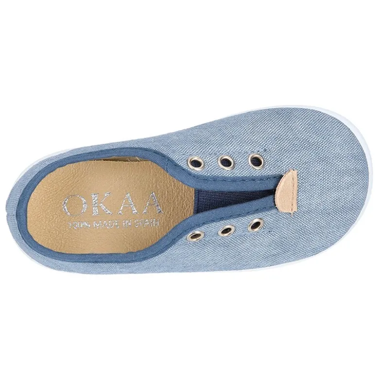 Zapatilla o Bamba niño en lona JEANS.