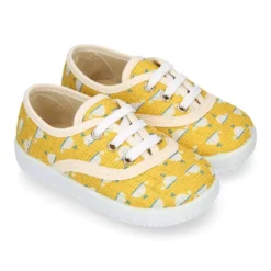 Zapatilla o Bamba niños en lona con BALLENAS.