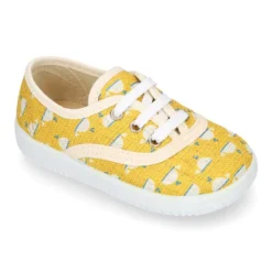 Zapatilla o Bamba niños en lona con BALLENAS.