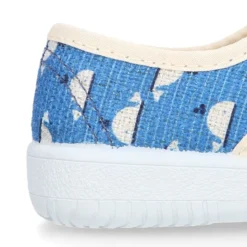Zapatilla o Bamba niños en lona con BALLENAS.
