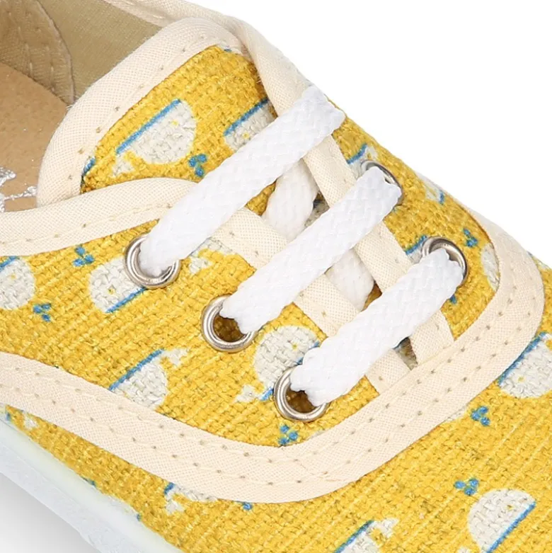 Zapatilla o Bamba niños en lona con BALLENAS.