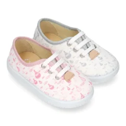 Zapatilla o Bamba niños en lona con GLOBOS.