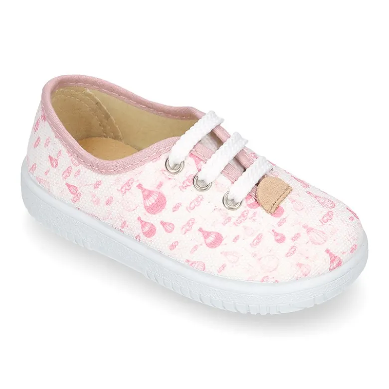 Zapatilla o Bamba niños en lona con GLOBOS.