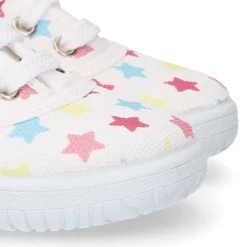 Zapatilla o Bamba niños en lona con ESTRELLAS MULTICOLOR.