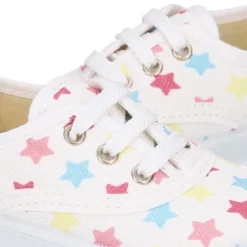 Zapatilla o Bamba niños en lona con ESTRELLAS MULTICOLOR.