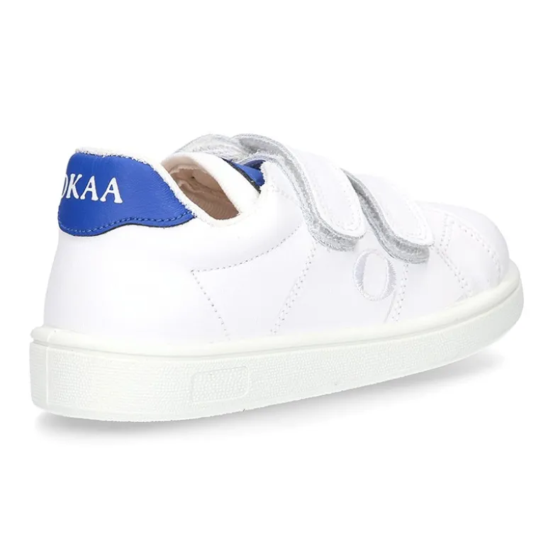 Zapatilla Okaa combinada con PLANTILLA DE PIEL y sin cordones.