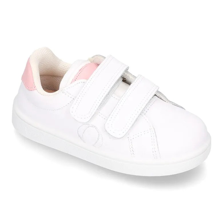 Zapatilla Okaa combinada con PLANTILLA DE PIEL y sin cordones.