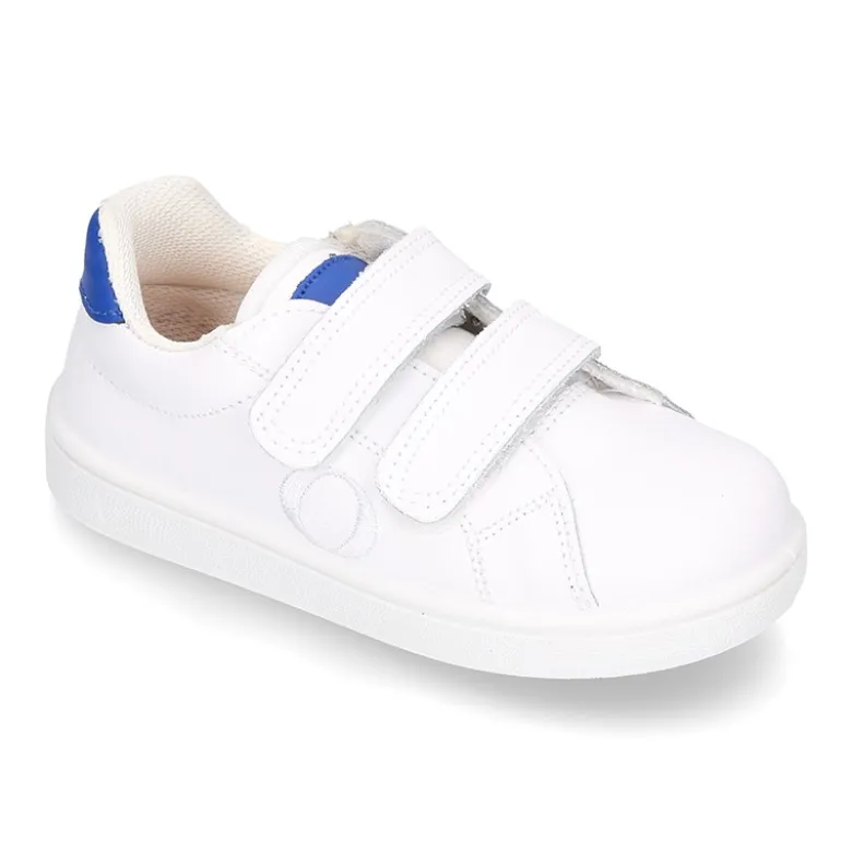 Zapatilla Okaa combinada con PLANTILLA DE PIEL y sin cordones.