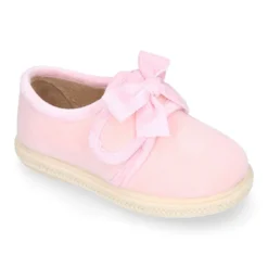 Zapatillas casa niña en lana suave con cierre adherente y LAZO.