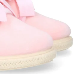 Zapatillas casa niña en lana suave con cierre adherente y LAZO.