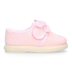 Zapatillas casa niña en lana suave con cierre adherente y LAZO.