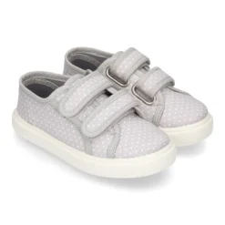 Zapatilla sin cordones en lona con LUNARES.