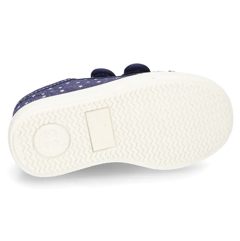 Zapatilla sin cordones en lona jeans con ESTRELLAS.