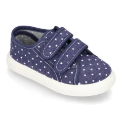 Zapatilla sin cordones en lona jeans con ESTRELLAS.