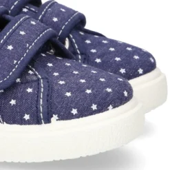 Zapatilla sin cordones en lona jeans con ESTRELLAS.