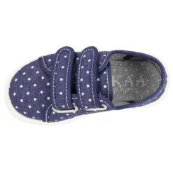 Zapatilla sin cordones en lona jeans con ESTRELLAS.