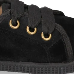 Zapatilla tipo BAMBA niños con cordones LAZO en terciopelo.