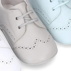 Zapatito BLUCHER bebé niño en piel napa.