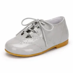 Zapatito de piel charol tipo inglesito niños con cordones – Colección ceremonia