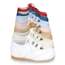 Zapatito inglesito clásico niño en piel NAPA SUAVE colores clásicos.