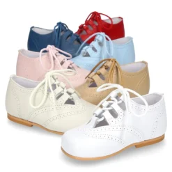 Zapatito inglesito clásico niño en piel NAPA SUAVE colores clásicos.