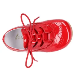 Zapatito inglés en piel charol ROJO.
