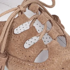 Zapatito inglés niños sin lengüeta en piel serraje.