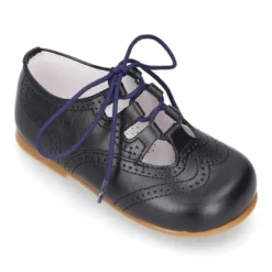 Zapatito niños tipo inglesito clásico en piel NAPA.