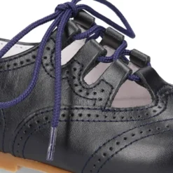 Zapatito niños tipo inglesito clásico en piel NAPA.