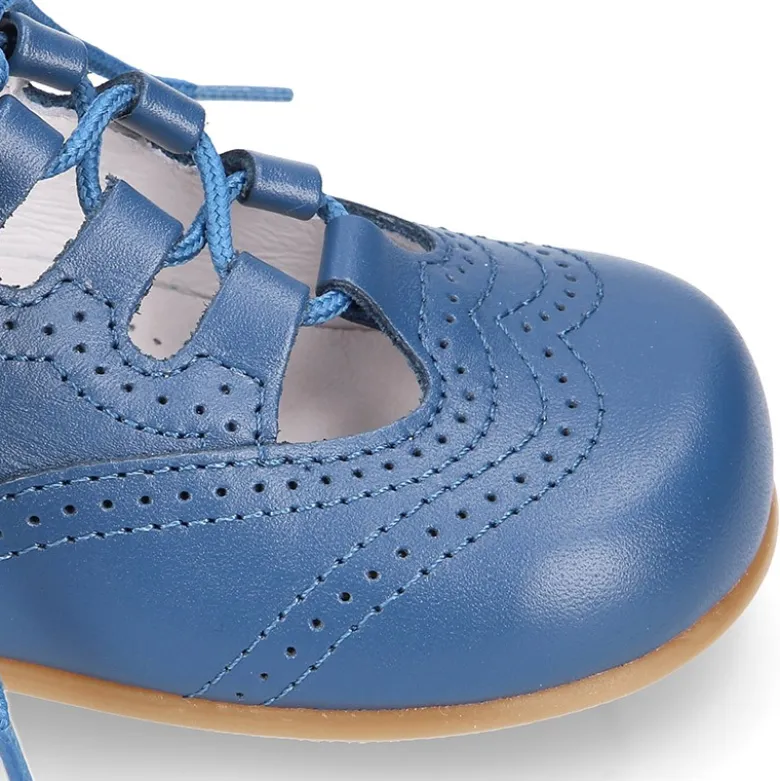 Zapatito niños tipo inglesito clásico en piel NAPA.